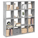 vidaXL betonszürke szerelt fa könyvszekrény 137,5 x 29 x 137,5 cm