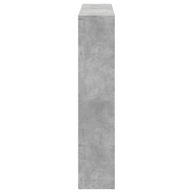vidaXL betonszürke szerelt fa könyvszekrény 137,5 x 29 x 137,5 cm