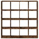 vidaXL füstös tölgy színű szerelt fa könyvszekrény 137,5x29x137,5 cm