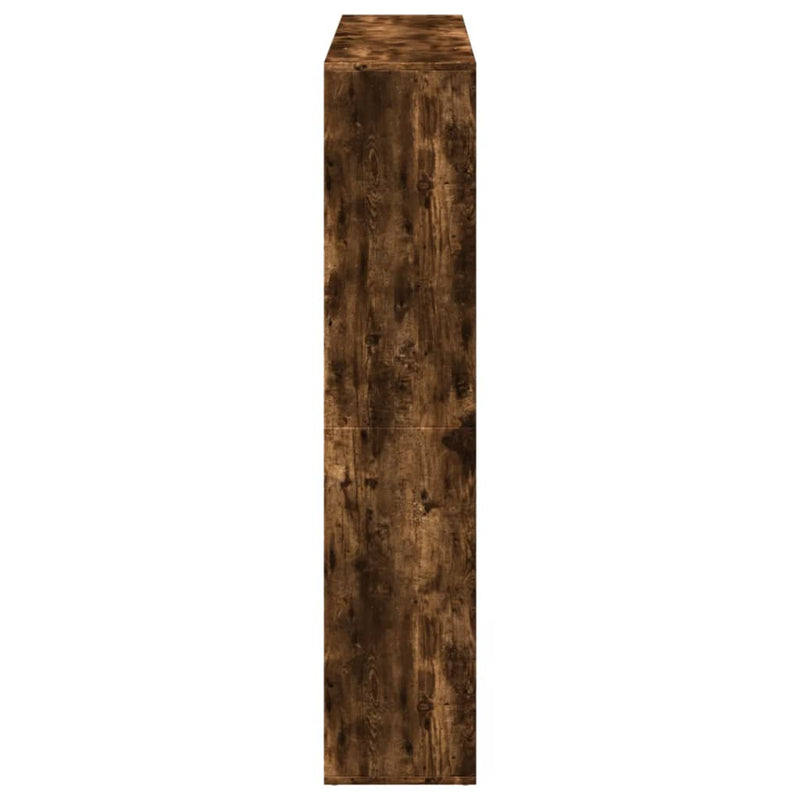vidaXL füstös tölgy színű szerelt fa könyvszekrény 137,5x29x137,5 cm