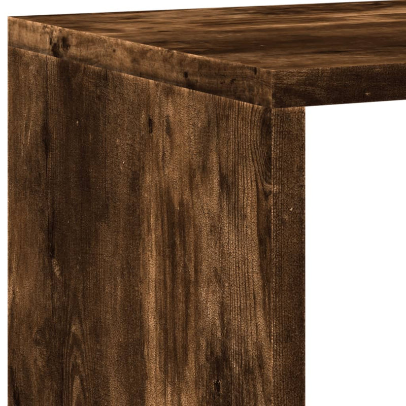 vidaXL füstös tölgy színű szerelt fa könyvszekrény 137,5x29x137,5 cm