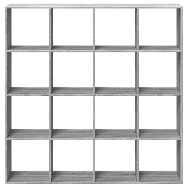 vidaXL szürke sonoma színű szerelt fa könyvszekrény 137,5x29x137,5 cm