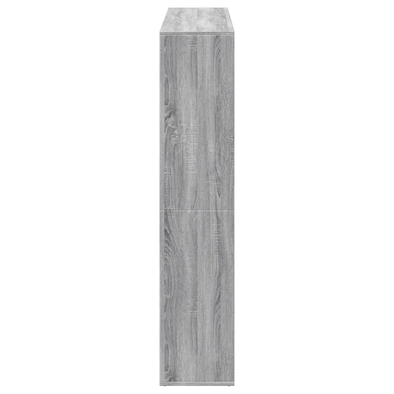 vidaXL szürke sonoma színű szerelt fa könyvszekrény 137,5x29x137,5 cm