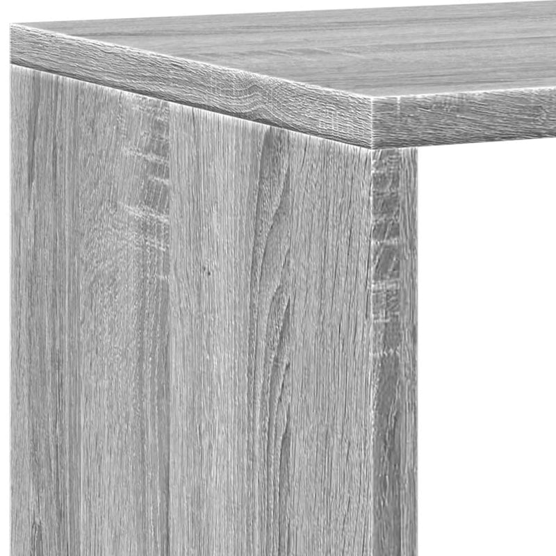 vidaXL szürke sonoma színű szerelt fa könyvszekrény 137,5x29x137,5 cm