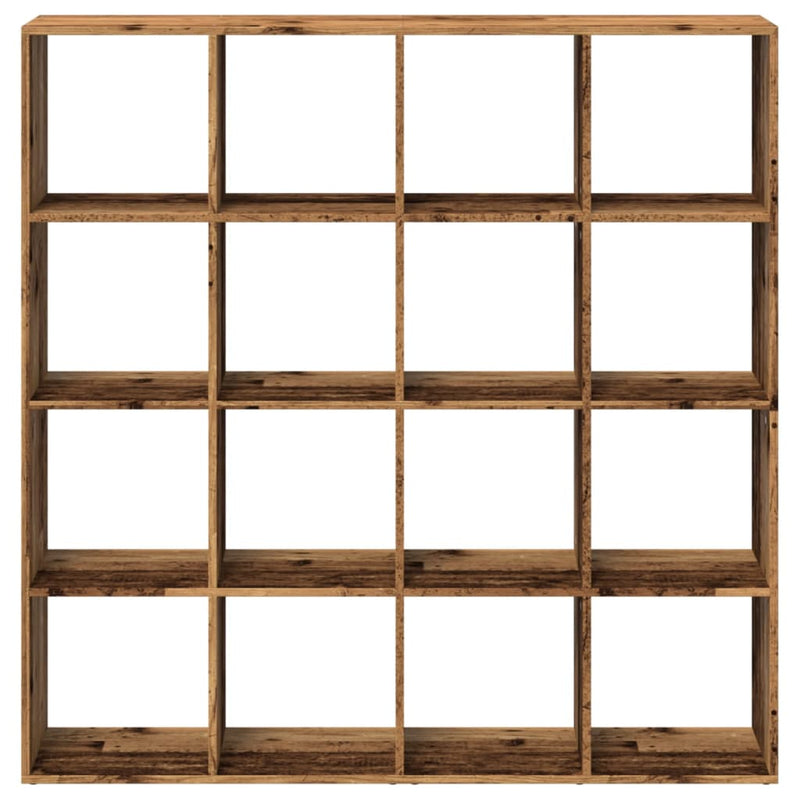 vidaXL antik fa színű szerelt fa könyvszekrény 137,5 x 29 x 137,5 cm
