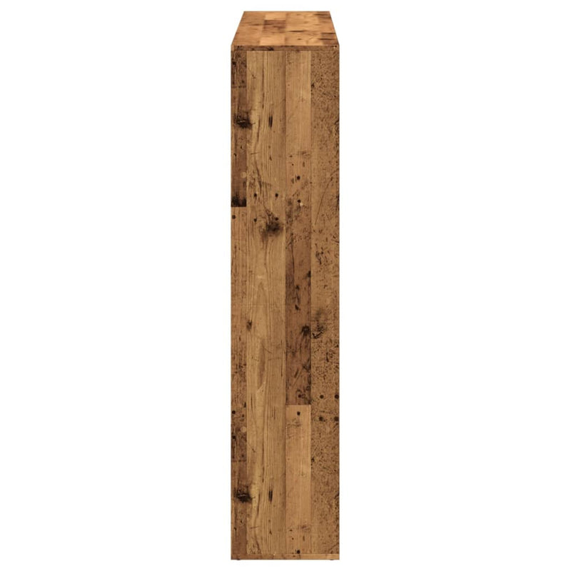 vidaXL antik fa színű szerelt fa könyvszekrény 137,5 x 29 x 137,5 cm
