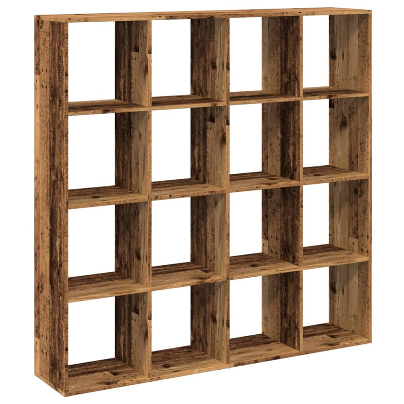 vidaXL antik fa színű szerelt fa könyvszekrény 137,5 x 29 x 137,5 cm