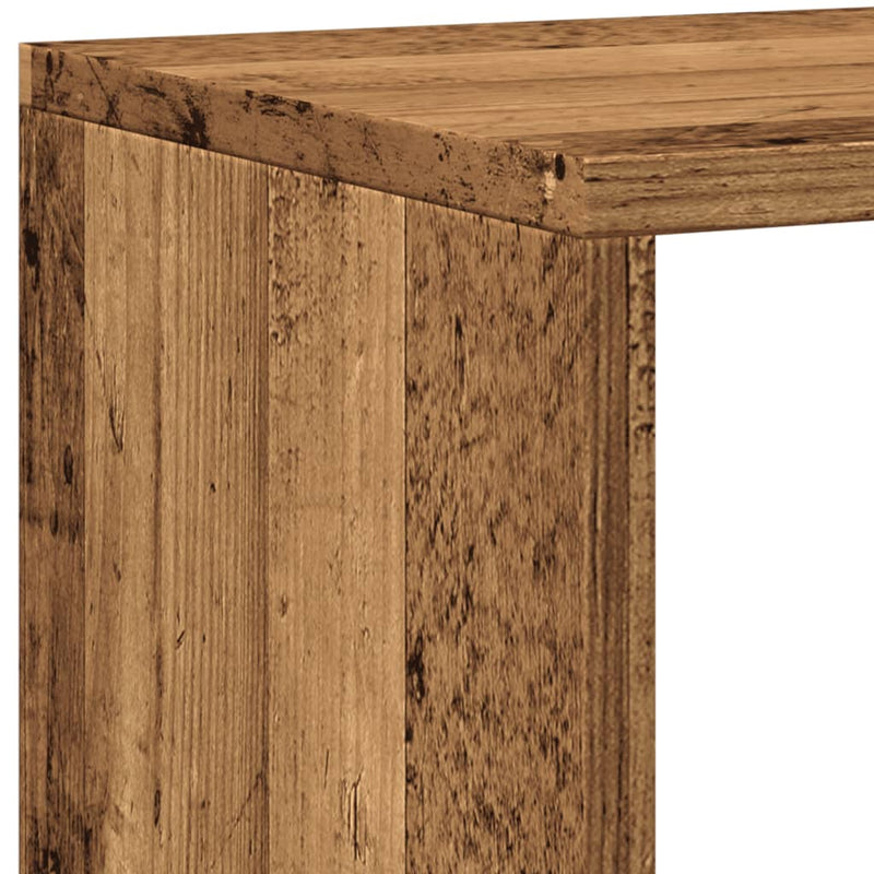 vidaXL antik fa színű szerelt fa könyvszekrény 137,5 x 29 x 137,5 cm