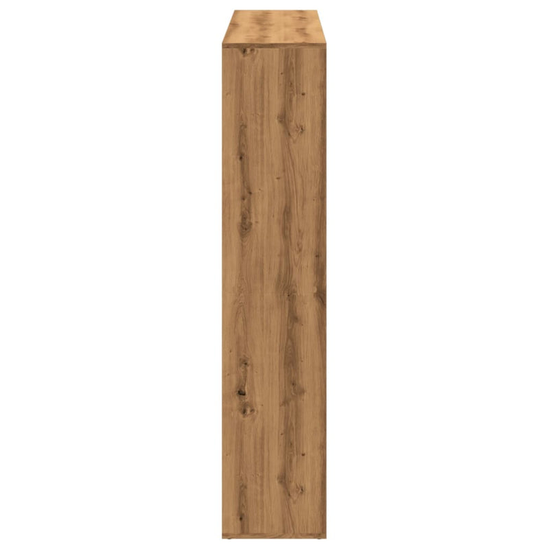 vidaXL kézműves tölgy színű szerelt fa könyvszekrény 137,5x29x137,5 cm
