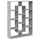 vidaXL betonszürke szerelt fa könyvszekrény 102 x 29 x 143 cm