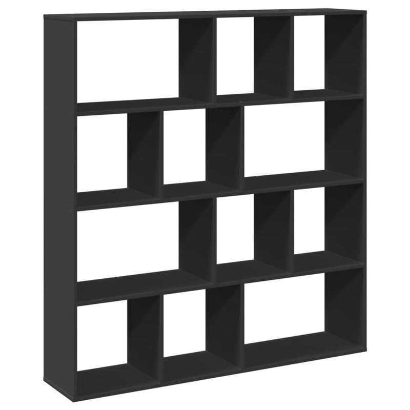 vidaXL fekete szerelt fa könyvszekrény 132 x 29 x 141,5 cm