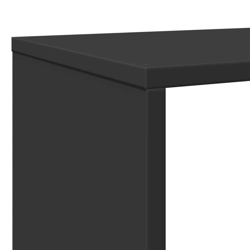 vidaXL fekete szerelt fa könyvszekrény 132 x 29 x 141,5 cm