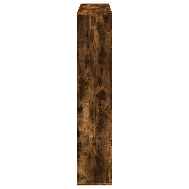 vidaXL füstös tölgy színű szerelt fa könyvszekrény 132 x 29 x 141,5 cm