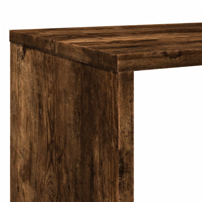 vidaXL füstös tölgy színű szerelt fa könyvszekrény 132 x 29 x 141,5 cm