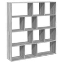 vidaXL szürke sonoma színű szerelt fa könyvszekrény 132 x 29 x 141,5cm