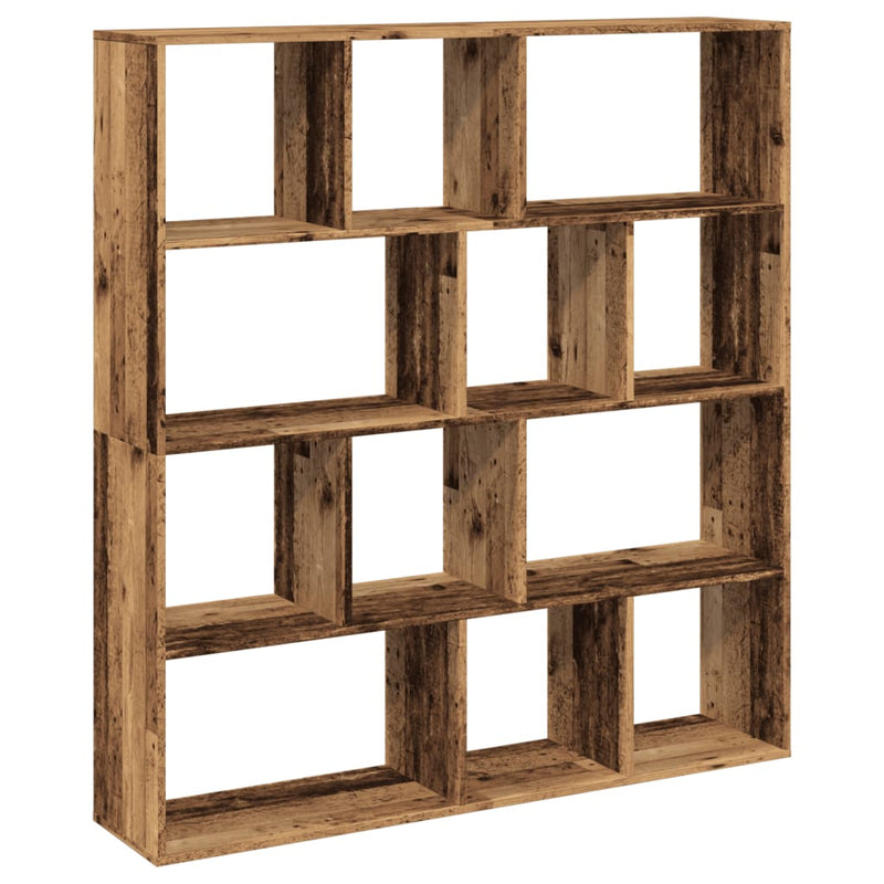vidaXL antik fa színű szerelt fa könyvszekrény 132 x 29 x 141,5 cm