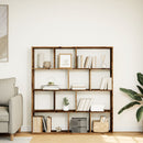 vidaXL antik fa színű szerelt fa könyvszekrény 132 x 29 x 141,5 cm