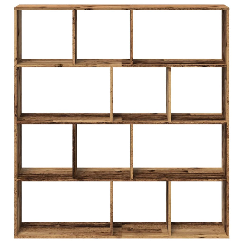 vidaXL antik fa színű szerelt fa könyvszekrény 132 x 29 x 141,5 cm