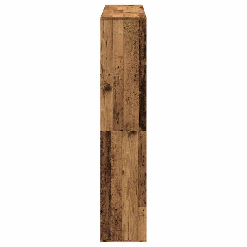 vidaXL antik fa színű szerelt fa könyvszekrény 132 x 29 x 141,5 cm