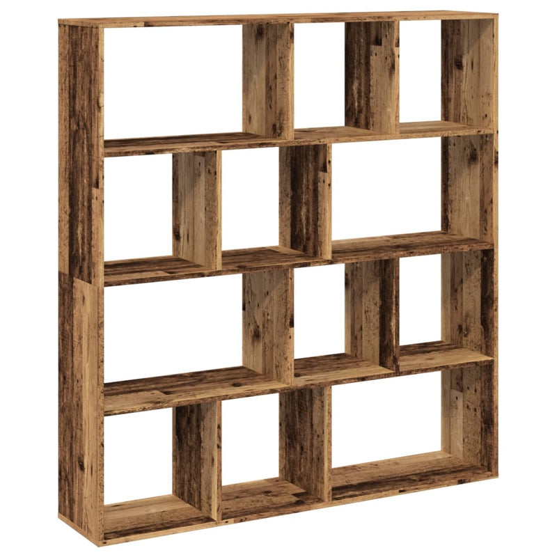 vidaXL antik fa színű szerelt fa könyvszekrény 132 x 29 x 141,5 cm