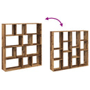 vidaXL antik fa színű szerelt fa könyvszekrény 132 x 29 x 141,5 cm