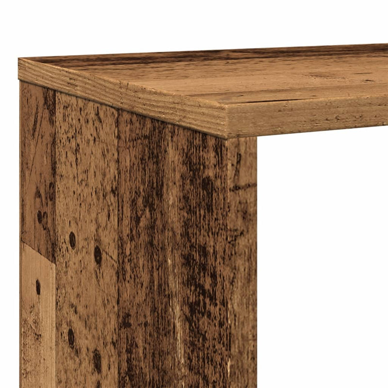 vidaXL antik fa színű szerelt fa könyvszekrény 132 x 29 x 141,5 cm