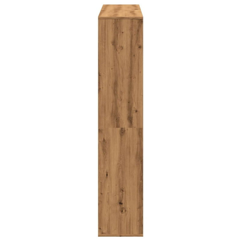 vidaXL kézműves tölgy színű szerelt fa könyvszekrény 132x29x141,5 cm