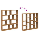 vidaXL kézműves tölgy színű szerelt fa könyvszekrény 132x29x141,5 cm