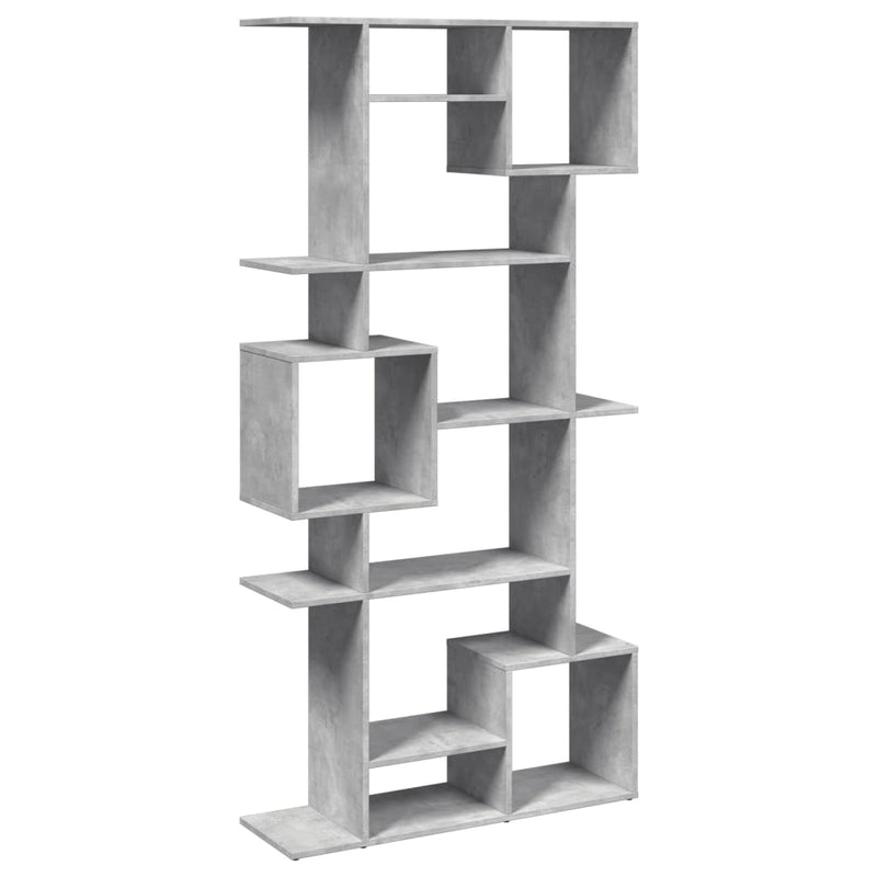 vidaXL betonszürke szerelt fa könyvszekrény 92 x 29 x 188 cm