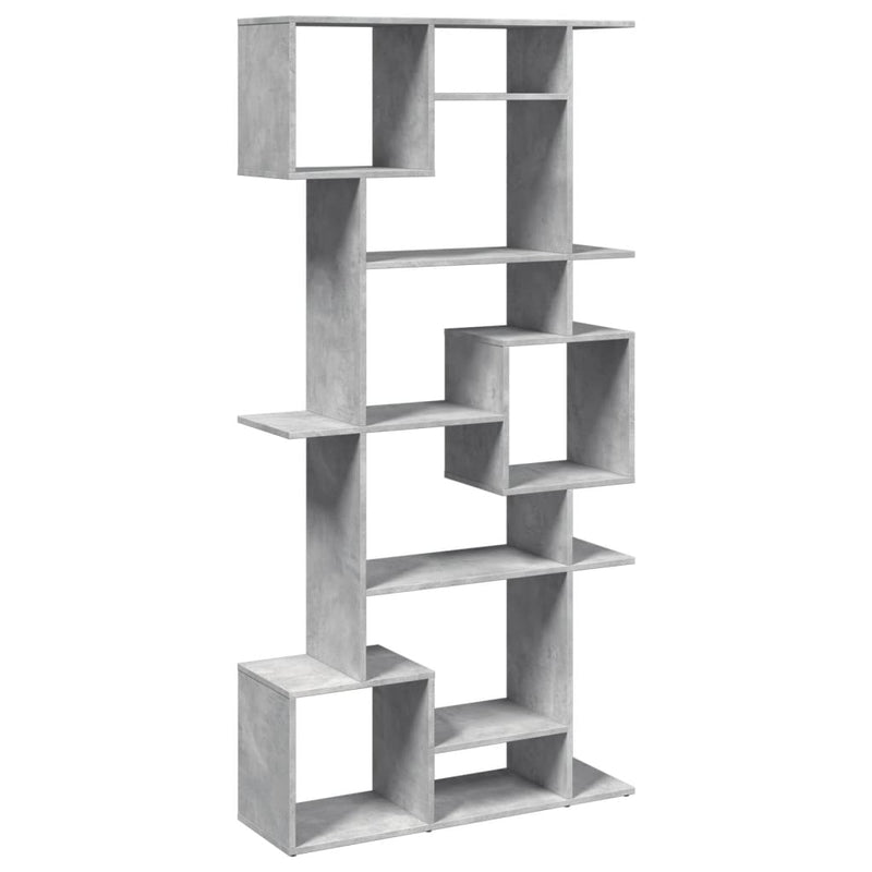 vidaXL betonszürke szerelt fa könyvszekrény 92 x 29 x 188 cm