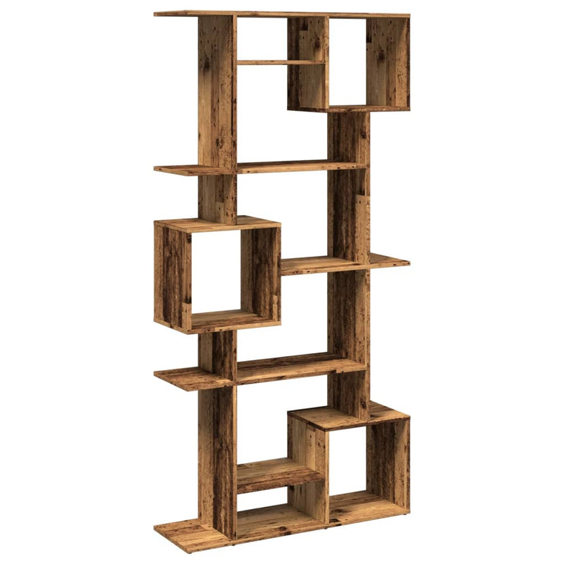 vidaXL antik fa színű szerelt fa könyvszekrény 92 x 29 x 188 cm