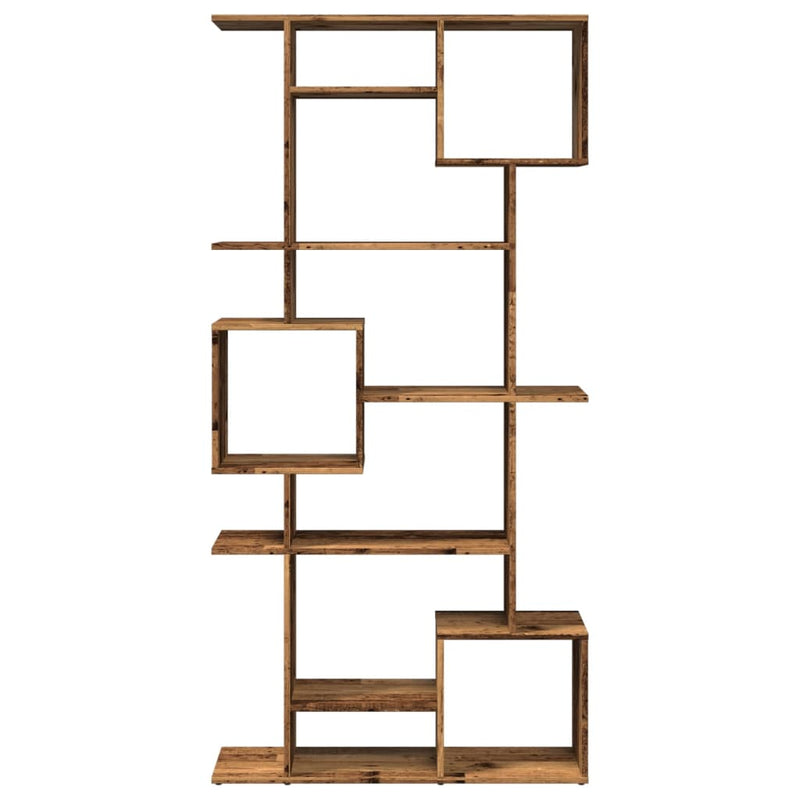 vidaXL antik fa színű szerelt fa könyvszekrény 92 x 29 x 188 cm