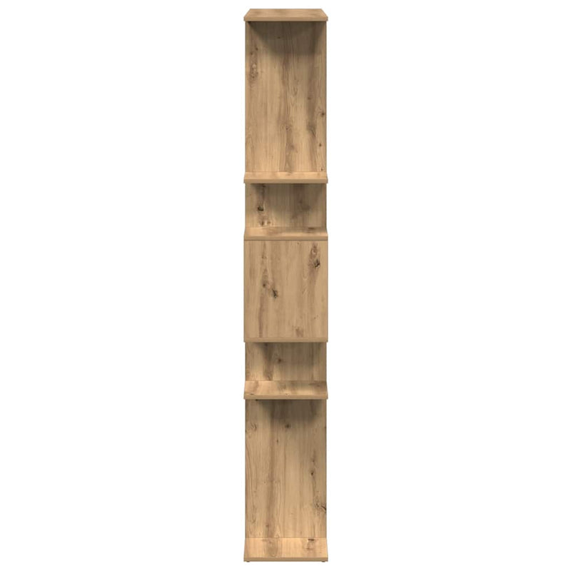 vidaXL kézműves tölgy színű szerelt fa könyvszekrény 92 x 29 x 188 cm