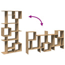 vidaXL kézműves tölgy színű szerelt fa könyvszekrény 92 x 29 x 188 cm