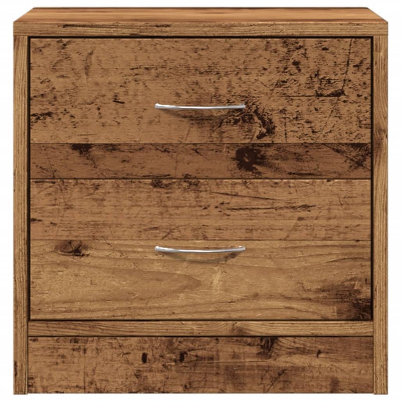 vidaXL 2 db antik fa színű szerelt fa éjjeliszekrény 40 x 30 x 40 cm