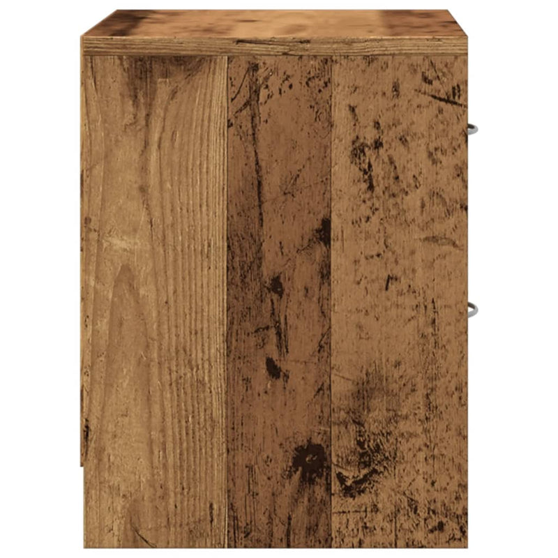 vidaXL 2 db antik fa színű szerelt fa éjjeliszekrény 40 x 30 x 40 cm