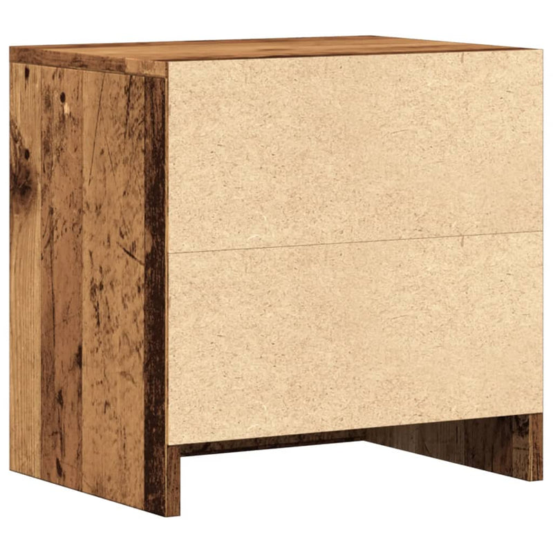 vidaXL 2 db antik fa színű szerelt fa éjjeliszekrény 40 x 30 x 40 cm