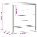 vidaXL kézműves tölgy színű szerelt fa éjjeliszekrény 40 x 30 x 40 cm