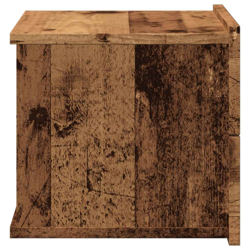 vidaXL antik fa színű falra szerelhető éjjeliszekrény 40x32x30 cm