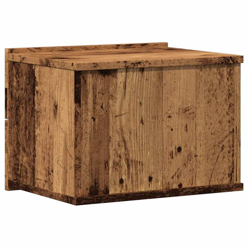 vidaXL antik fa színű falra szerelhető éjjeliszekrény 40x32x30 cm