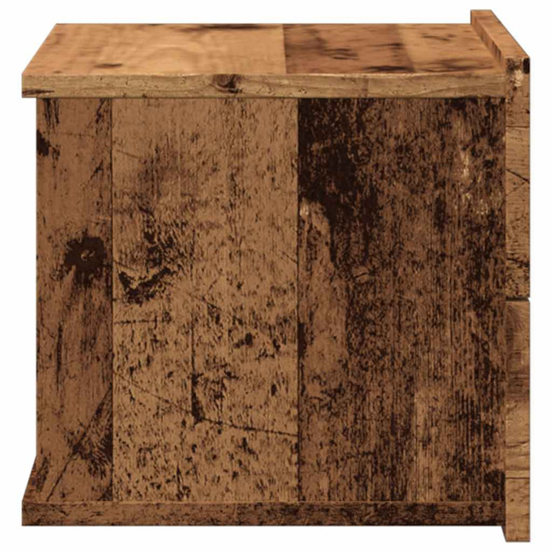 vidaXL 2 db kézműves tölgy falra szerelhető éjjeliszekrény 40x32x30 cm