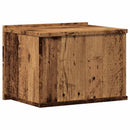 vidaXL 2 db kézműves tölgy falra szerelhető éjjeliszekrény 40x32x30 cm
