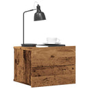 vidaXL 2 db kézműves tölgy falra szerelhető éjjeliszekrény 40x32x30 cm