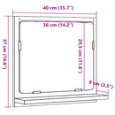 vidaXL antik fa színű szerelt fa tükrös fürdőszobaszekrény 40x11x37 cm