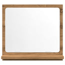 vidaXL kézműves tölgy szerelt fa tükrös fürdőszobaszekrény 40x11x37 cm