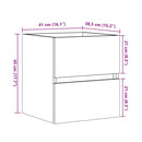 vidaXL sonoma tölgy színű szerelt fa mosdószekrény 41 x 38,5 x 45 cm