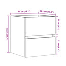 vidaXL betonszürke szerelt fa mosdószekrény 41 x 38,5 x 45 cm