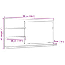 vidaXL antik fa színű szerelt fa tükrös fürdőszobaszekrény 90x11x45 cm