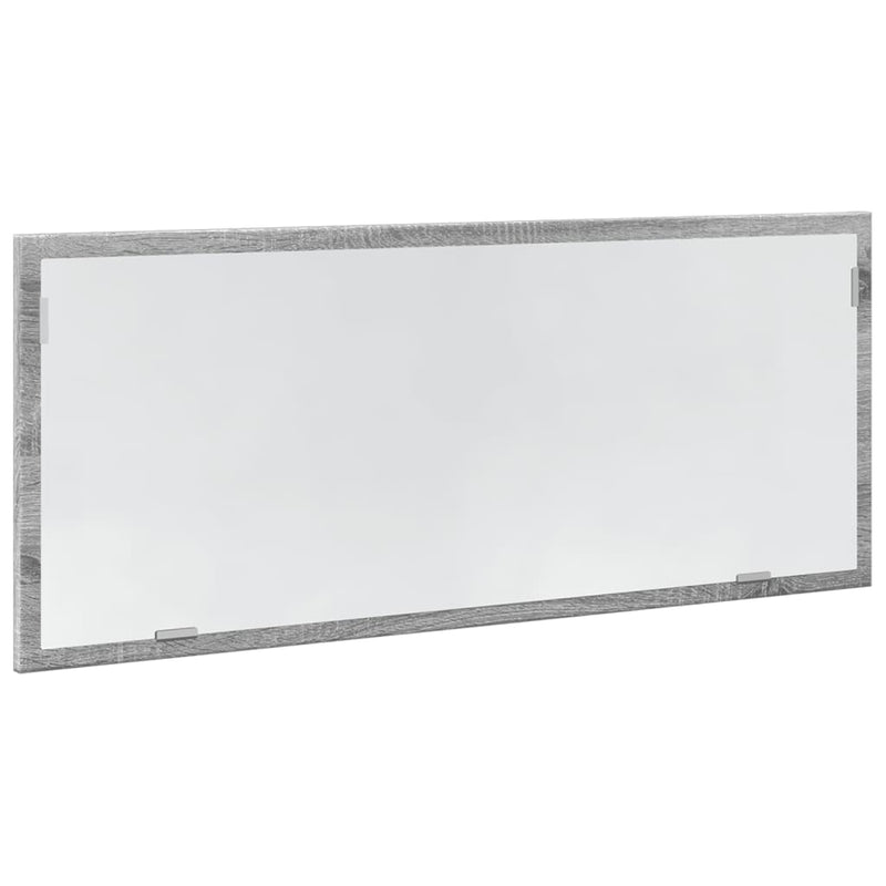 vidaXL szürke sonoma szerelt fa LED-es fürdőszobatükör 100x8,5x37 cm