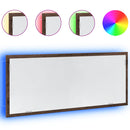 vidaXL barna tölgy szerelt fa LED-es fürdőszobatükör 100x8,5x37 cm